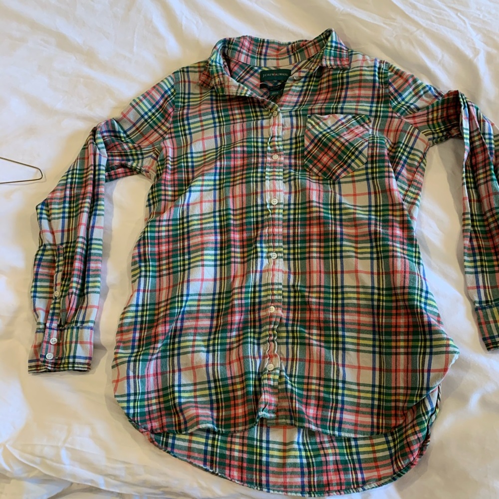 JCrew Sz 8 Flannel Button Down